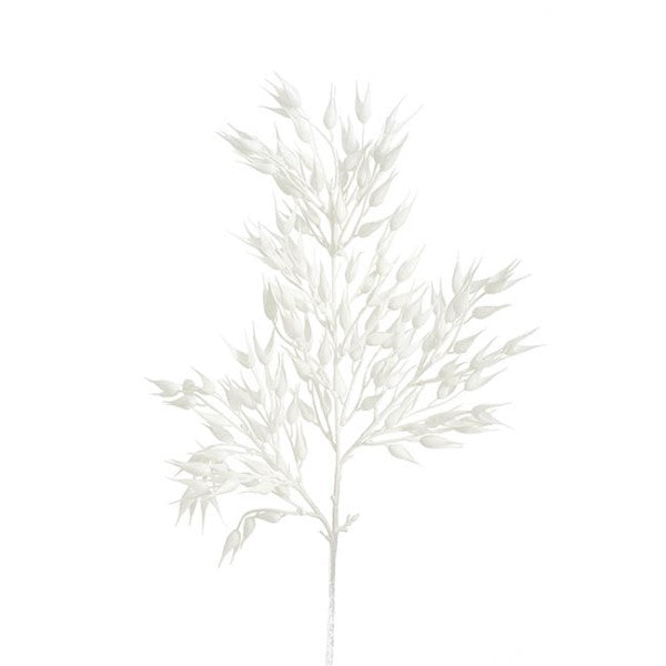 Elegant 65cm white Coix Seed Grass Spray, ideal for low-maintenance home decor and enhancing floral arrangements.
