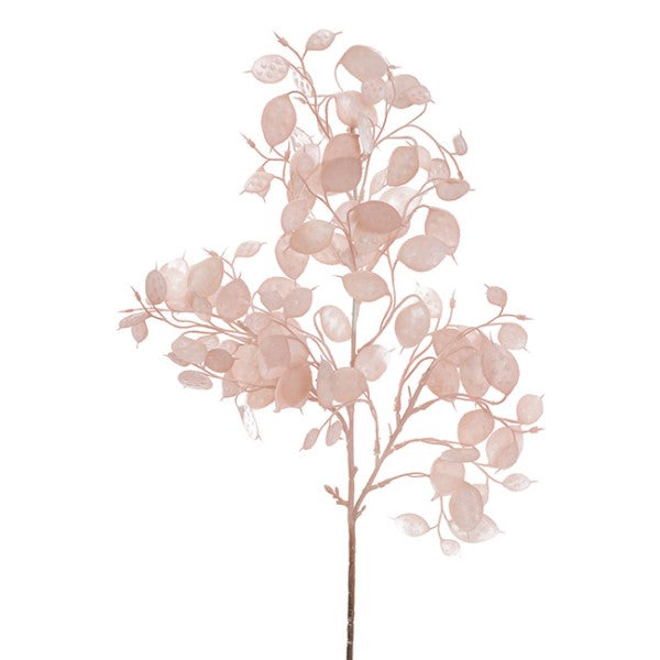 Soft pink Moonwort Honesty Spray, 63cm, lifelike artificial flower ideal for home decor and elegant arrangements.