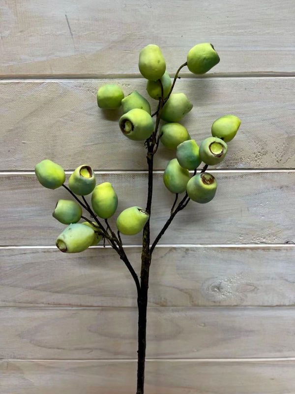 Artificial Flower Spray - Eucalyptus Nut (Green)