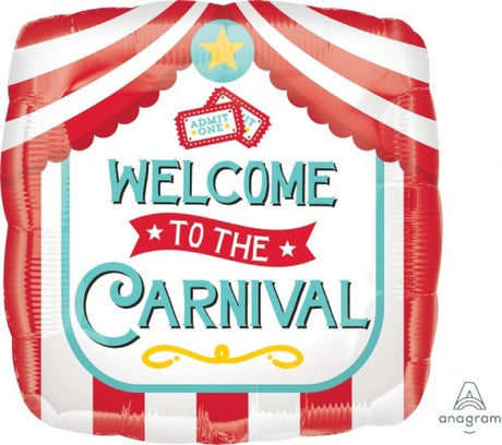 Vibrant 45cm carnival foil balloons, perfect for festive celebrations, parties, and event decorations.