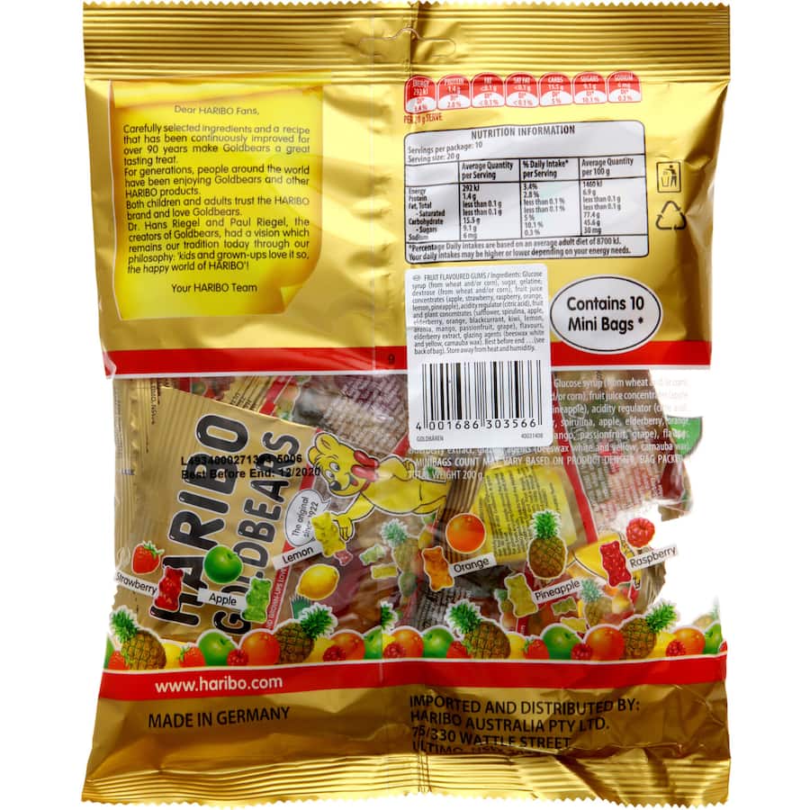 Haribo Sweets Gold Bears Bag 200g