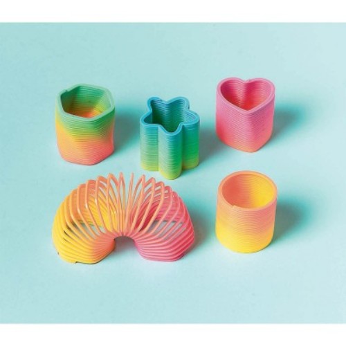 Colorful assortment of 12 high-quality springs, perfect for party favors and DIY crafts.