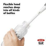 Bottle Brush with Detail Cleaner & Stand - OXO TOT (Pebble)