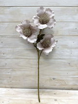 Artificial Flower Spray - Kapok Flower (Grey)