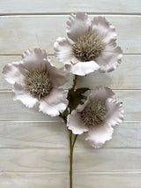 Artificial Flower Spray - Kapok Flower (Grey)