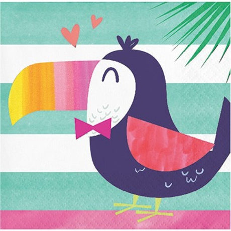 Vibrant pineapple-themed beverage napkins, pack of 16, perfect for tropical parties and summer gatherings.