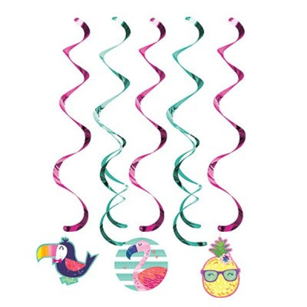 Vibrant assorted Dizzy Danglers in pack of 5, perfect for adding festive flair to any celebration.