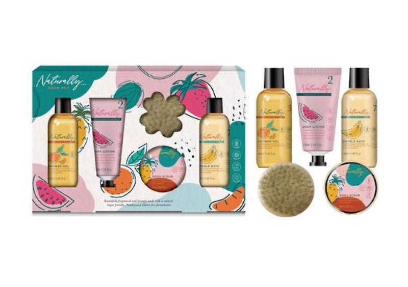 Women's Naturally Fruity 5 piece gift set in giftbox