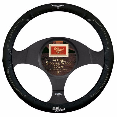 Rmw Steering Wheel Cover Black / White -R.M.WILLIAMS