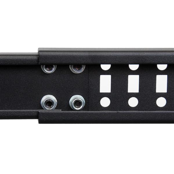 12U Adjustable Depth Open Frame 4 Post Server Rack w/ Casters & Cable Mgmt Hooks