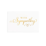 Gold Foil Card & Envelope With Sympathy Pack 25