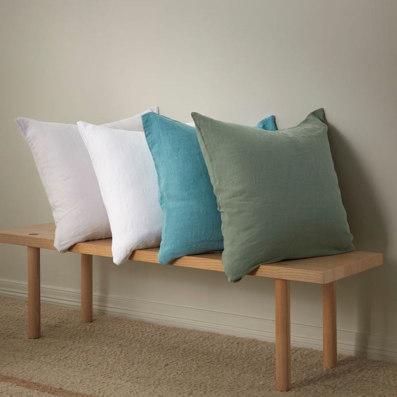 Ash European pillowcase made from 100% eco-friendly Baltic linen, offering softness and moisture absorption.