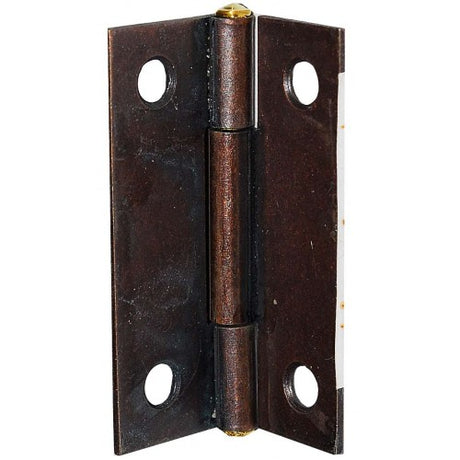 Durable 50mm butt hinge with brass pin and Florentine bronze finish, ideal for residential and commercial doors.