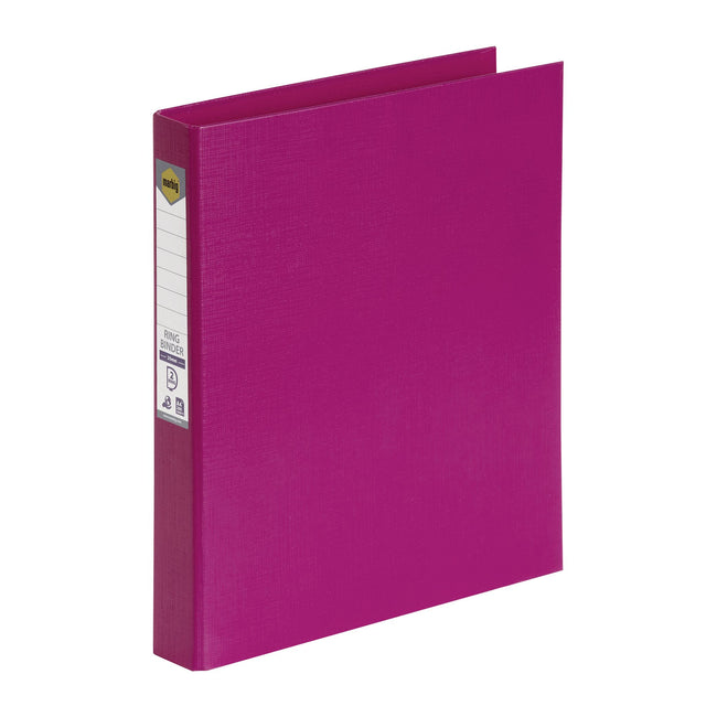 Vibrant pink A4 binder with 2D ring, holds 200 sheets, moisture-resistant, eco-friendly, ideal for stylish organization.