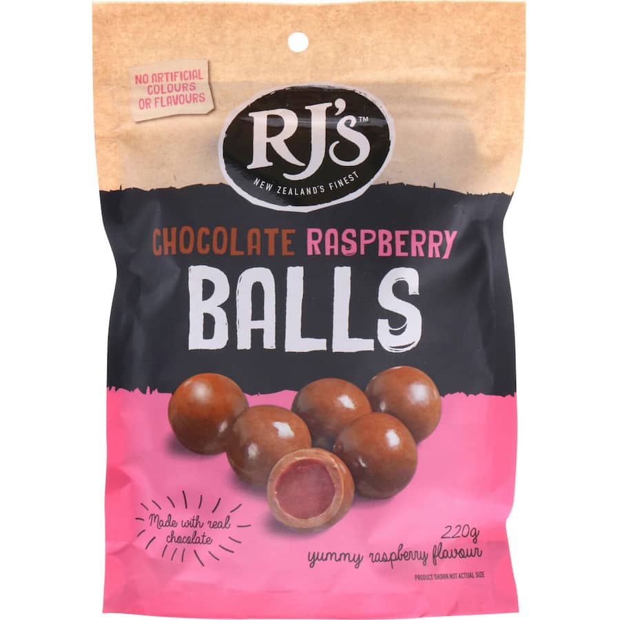 Rjs Chocolate Sharepack Raspberry Balls 220g