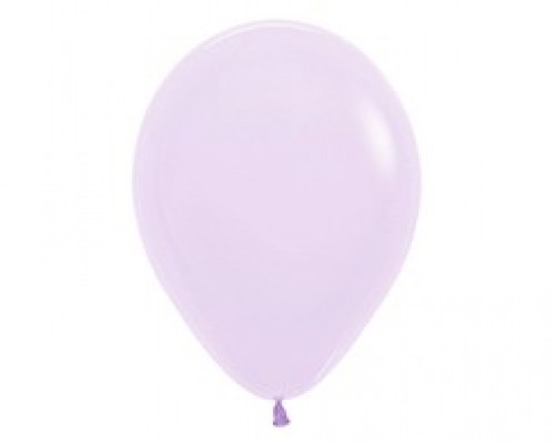 Pack of 25 pastel matte lilac latex balloons, perfect for elegant celebrations and versatile decor options.