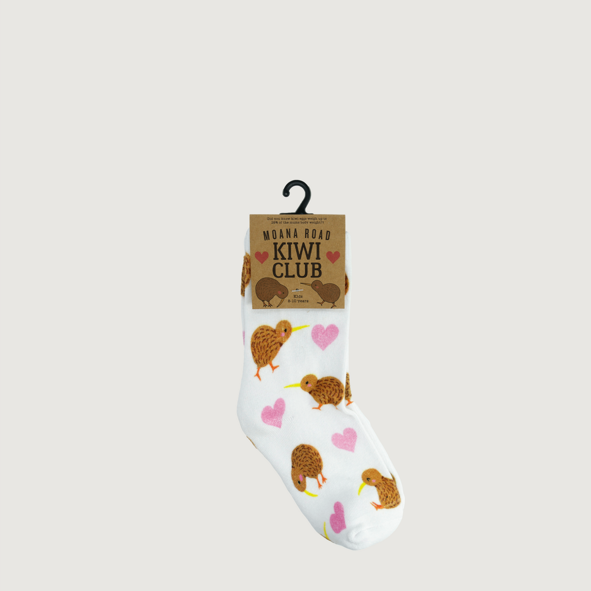 Moana Road - Kiwi Hearts Socks - Kiwi Heart (Kids 8-10 years) - Pack of 6
