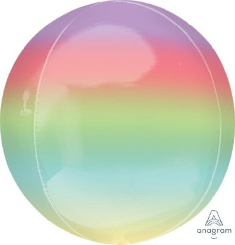 Orbz Balloon XL Ombre Rainbow features a vibrant ombre design, perfect for adding color to any celebration.