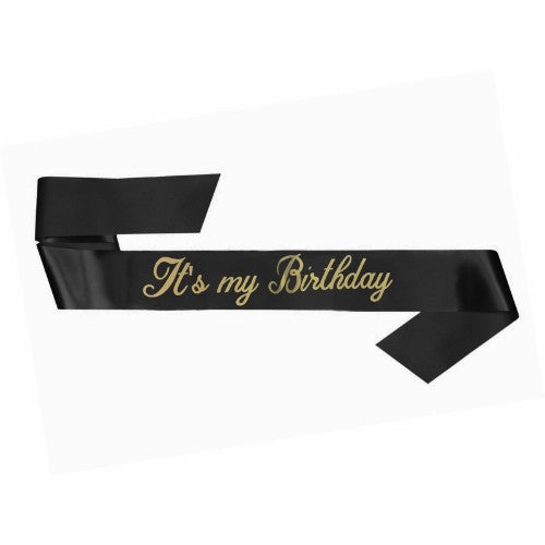 Vibrant 'It's My Birthday' sash, 30'' long, perfect for celebrating special occasions with a festive touch.