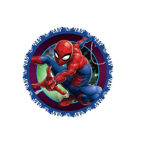 Colorful Spider-Man-themed pinata designed for festive celebrations and fun party activities.