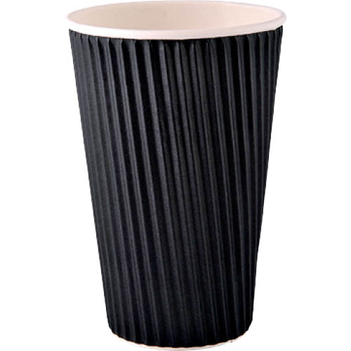 Ripple Hot Drink Cups - Detpak Black - 480ml 25 Pack