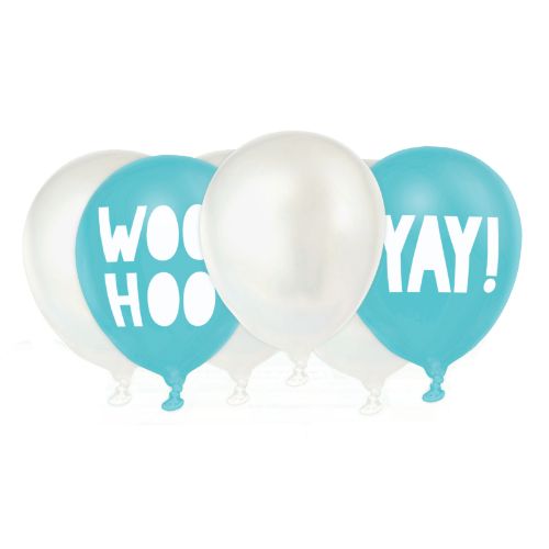 Pack of 6 iridescent latex balloons, 12 inches, perfect for elevating any celebration with a magical touch.