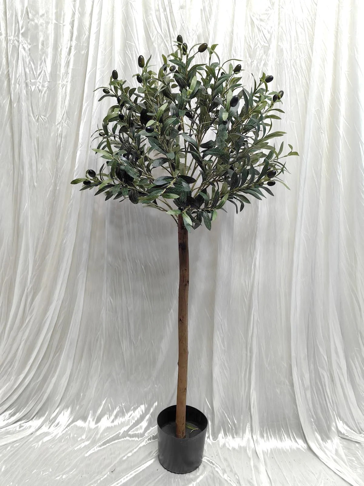 Artificial Tree - 130cm Olive Topiary Tree With Green Olives