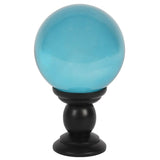 Teal Large Crystal Ball on Wooden Stand 130mm
