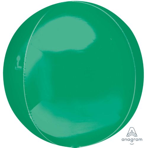 Vibrant green Orbz XL foil balloon, 38cm x 40cm, perfect for elevating any celebration with elegance.