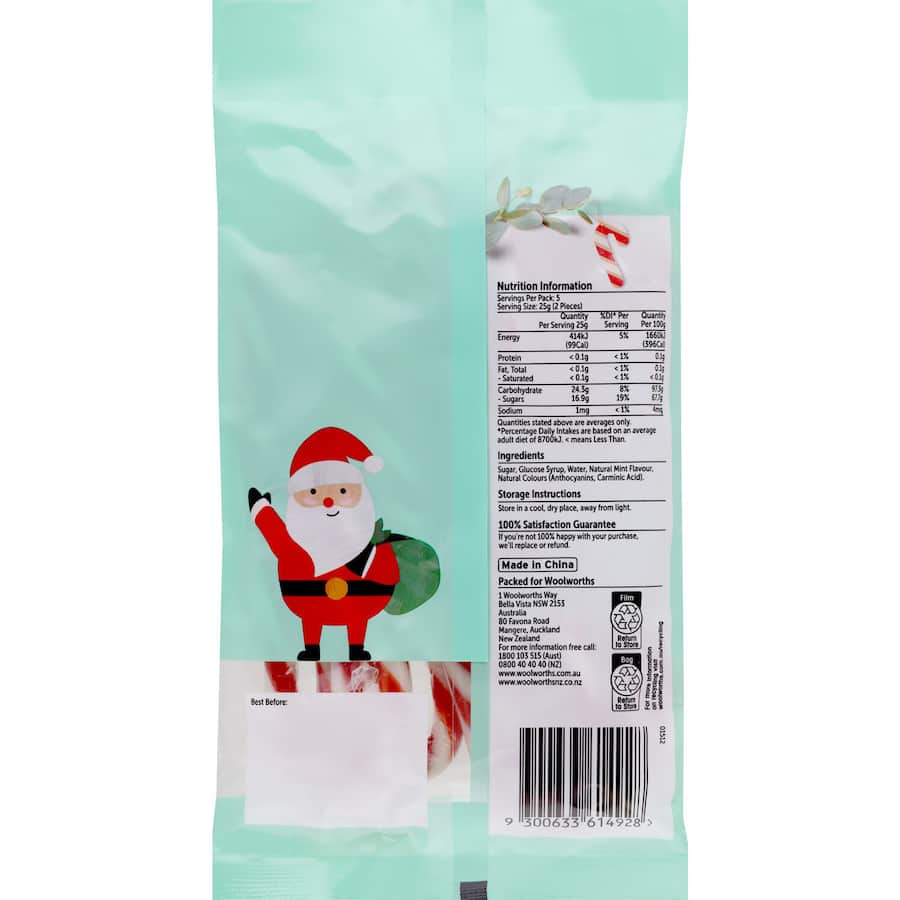 Woolworths Candy Canes Peppermint