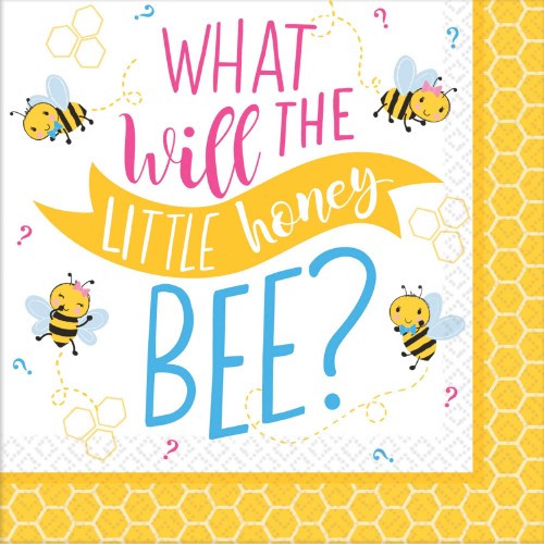 What Will It Bee? Beverage Napkins - Pack of 16