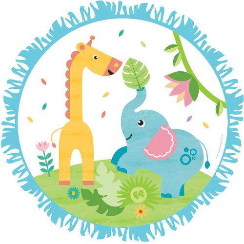 Fisher Price Hello Baby piñata for sensory play, measuring 35 x 35 x 9 cm, promotes motor skills and hand-eye coordination.