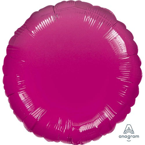 45cm metallic fuchsia foil balloon, perfect for elegant decorations at any celebration or event.