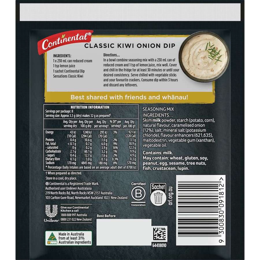 Continental Dip Classic Caramelised Onion 28g