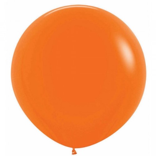 Pack of 3 Sempertex 60cm orange latex balloons, perfect for parties, weddings, and festive decor.