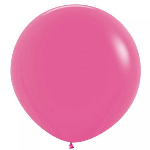 Pack of 3 large fashion fuchsia latex balloons, perfect for parties and celebrations, durable and vibrant color.