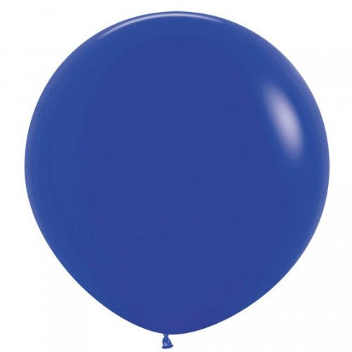 Pack of 3 Sempertex 60cm royal blue latex balloons, perfect for elegant celebrations and festive decorations.