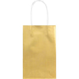 Elegant mini paper gold bag with handle, perfect for luxury gift-giving occasions like birthdays and weddings.