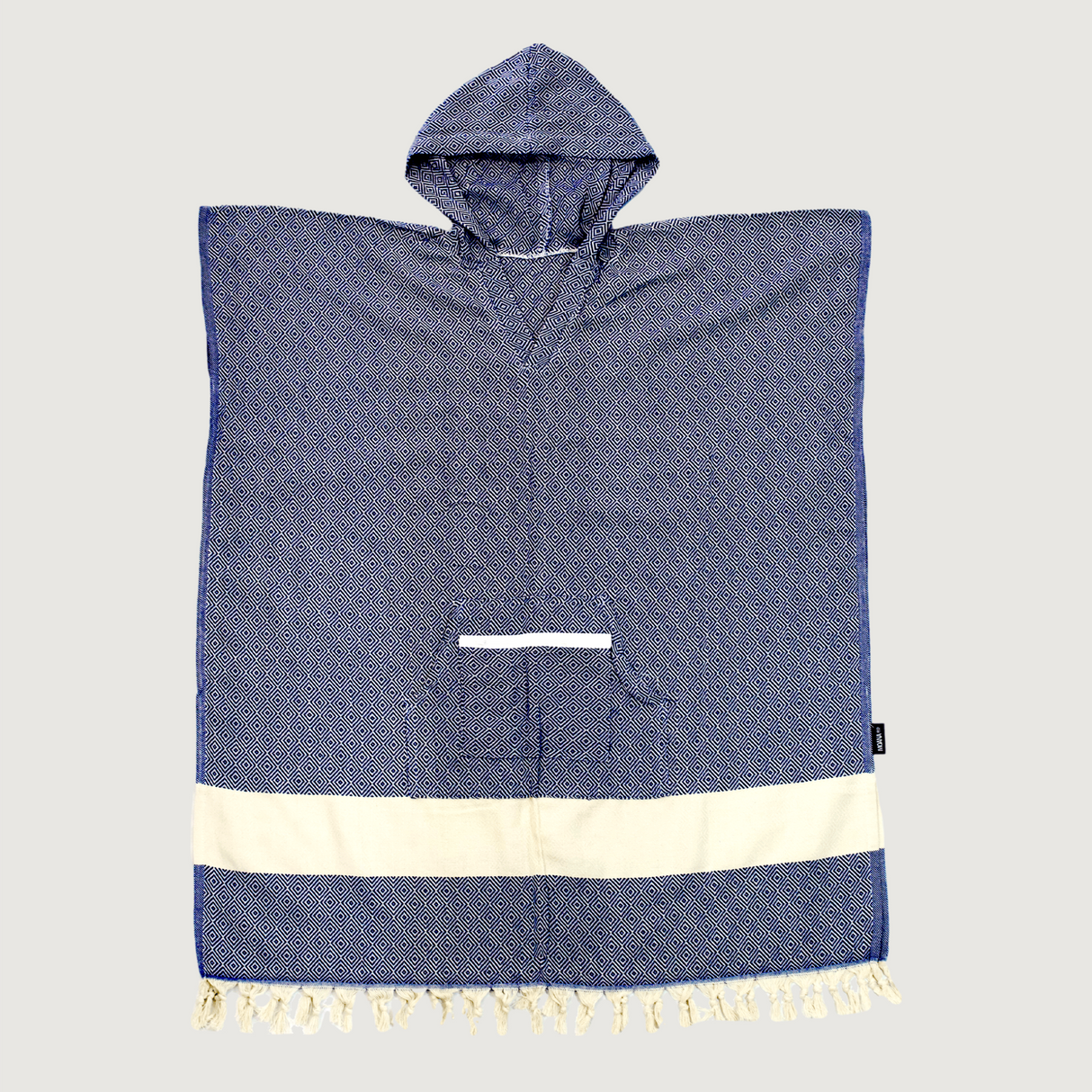 Moana Road - Turkish Towel Hoodie - Blue & White