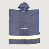 Moana Road - Turkish Towel Hoodie - Blue & White