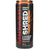 Musashi Orange & Mango Shred Energy Drink 12 x 355ml