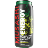 Musashi Zero Sugar Pineapple Flavour Energy Drink 12 x 500ml