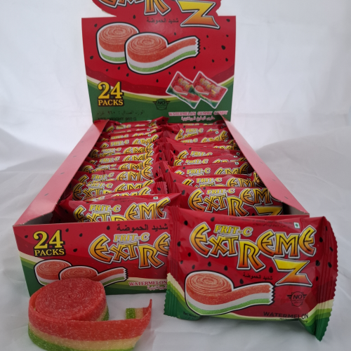 Watermelon Flavoured Licorice Candy Rolls - Frit C - 24 x 40g
