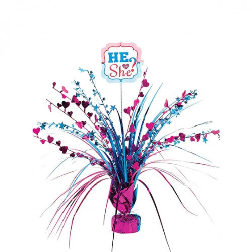 Girl Or Boy? He Or She? Foil Spray Centerpiece