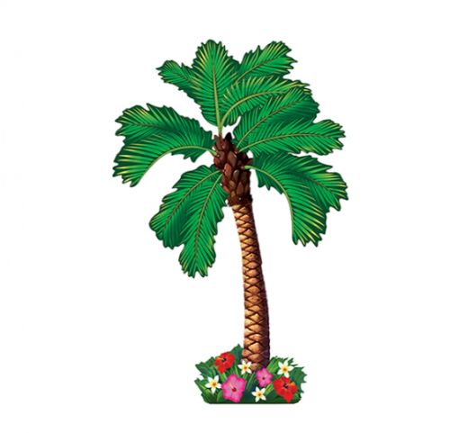 72-inch jointed cardboard palm tree cutout, perfect for summer parties and tropical-themed events.