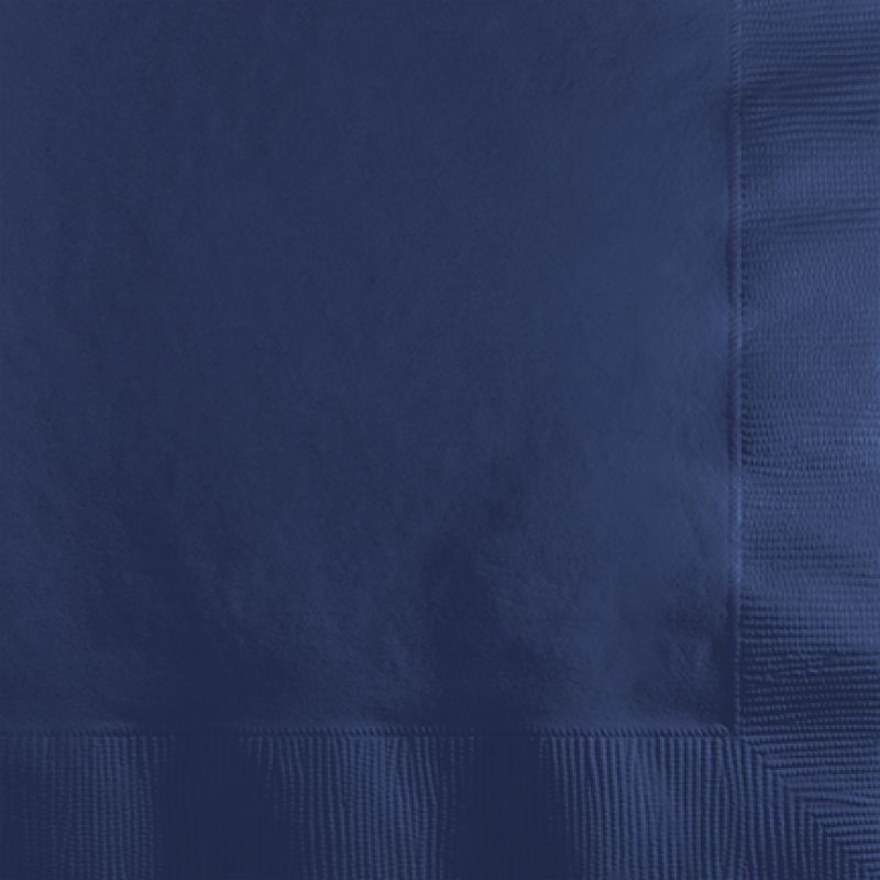 Navy Blue Beverage Napkins  (Pack of 50)