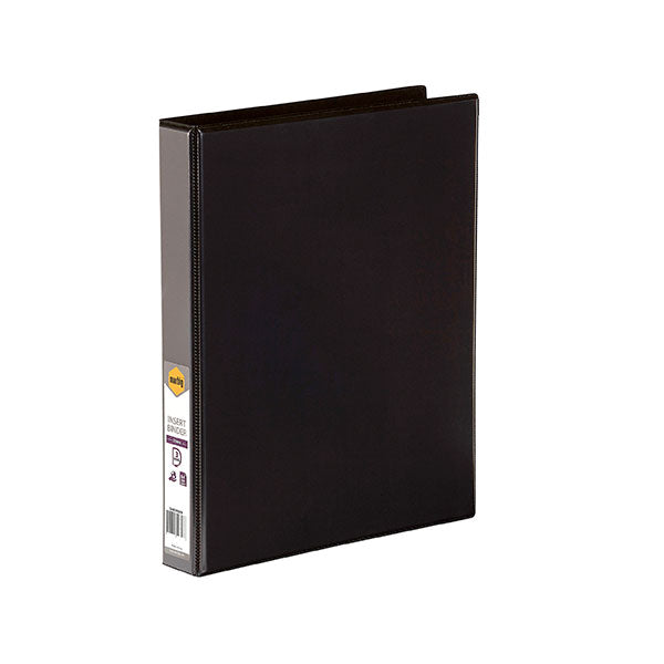 Marbig C/View Insert Bndr A4 3dr 25mm Blk