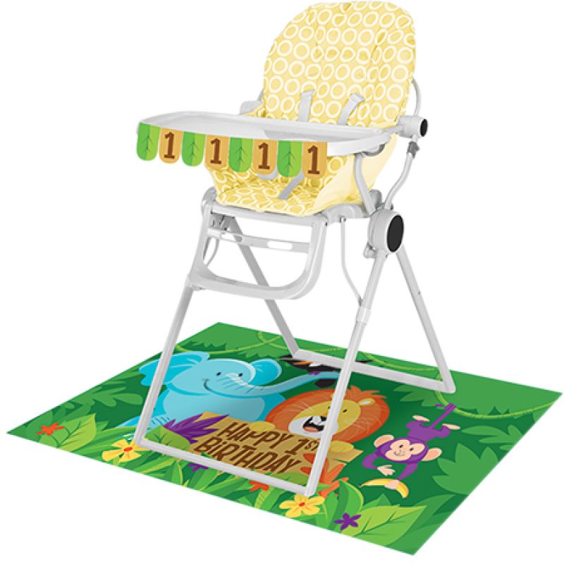 Jungle Safari High Chair Kit 1st Birthday