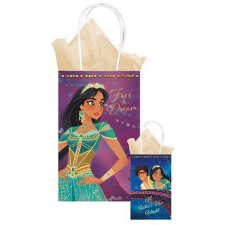 Stylish eco-friendly kraft bags with unique designs, perfect for gifts and shopping, pack of 8.