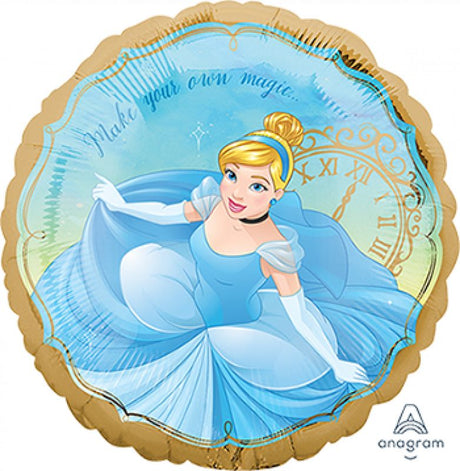 45cm self-sealing foil balloon featuring Cinderella from Once Upon A Time theme.